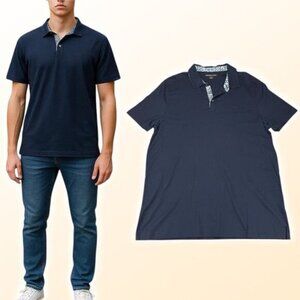 MICHAEL KORS Short Sleeve Navy Polo Men's Size Large